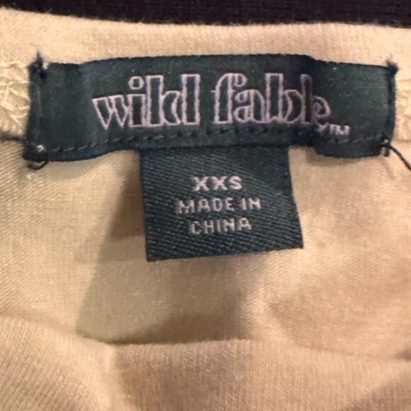 Wild Fable Black and Tan Crop Tops Set of 2 Juniors Size XXS - Picture 3 of 13